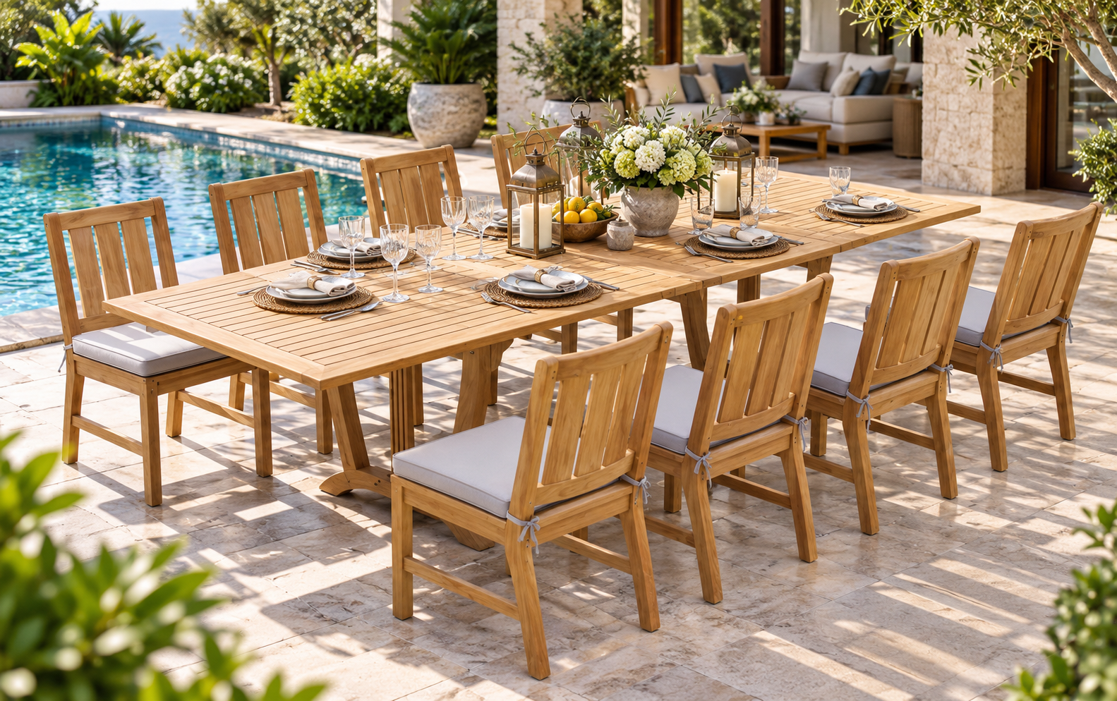 Indonesian teak outdoor furniture craftsmanship